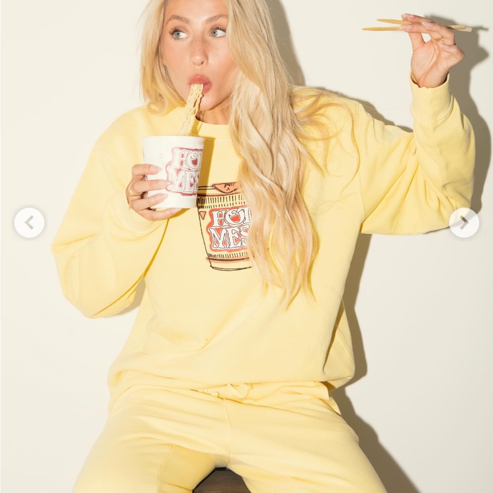 Alix Earl Hot Mess Sweat Set Cup of Noodles